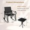 Outdoor Rocking Chair Set with Side Table and Gentle Rocking Motion